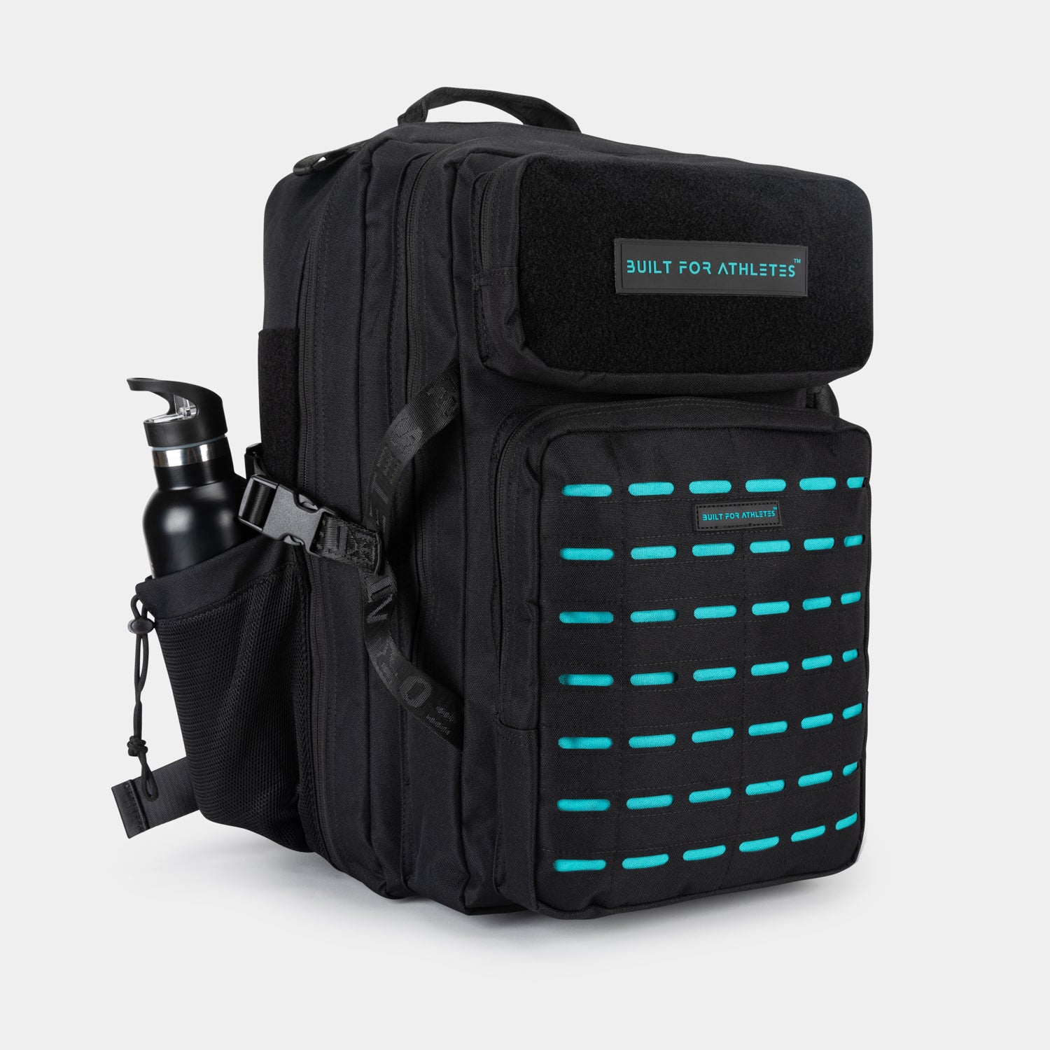 Large Black & Aqua 45L Gym Backpack