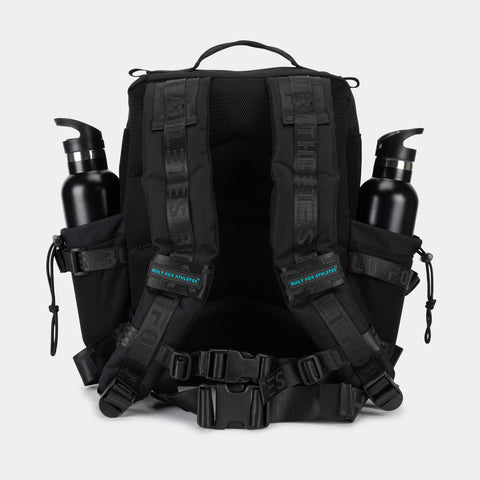 Black & Aqua Gym Backpack 25L
