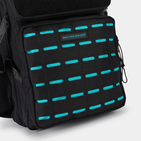 Black & Aqua Gym Backpack 25L