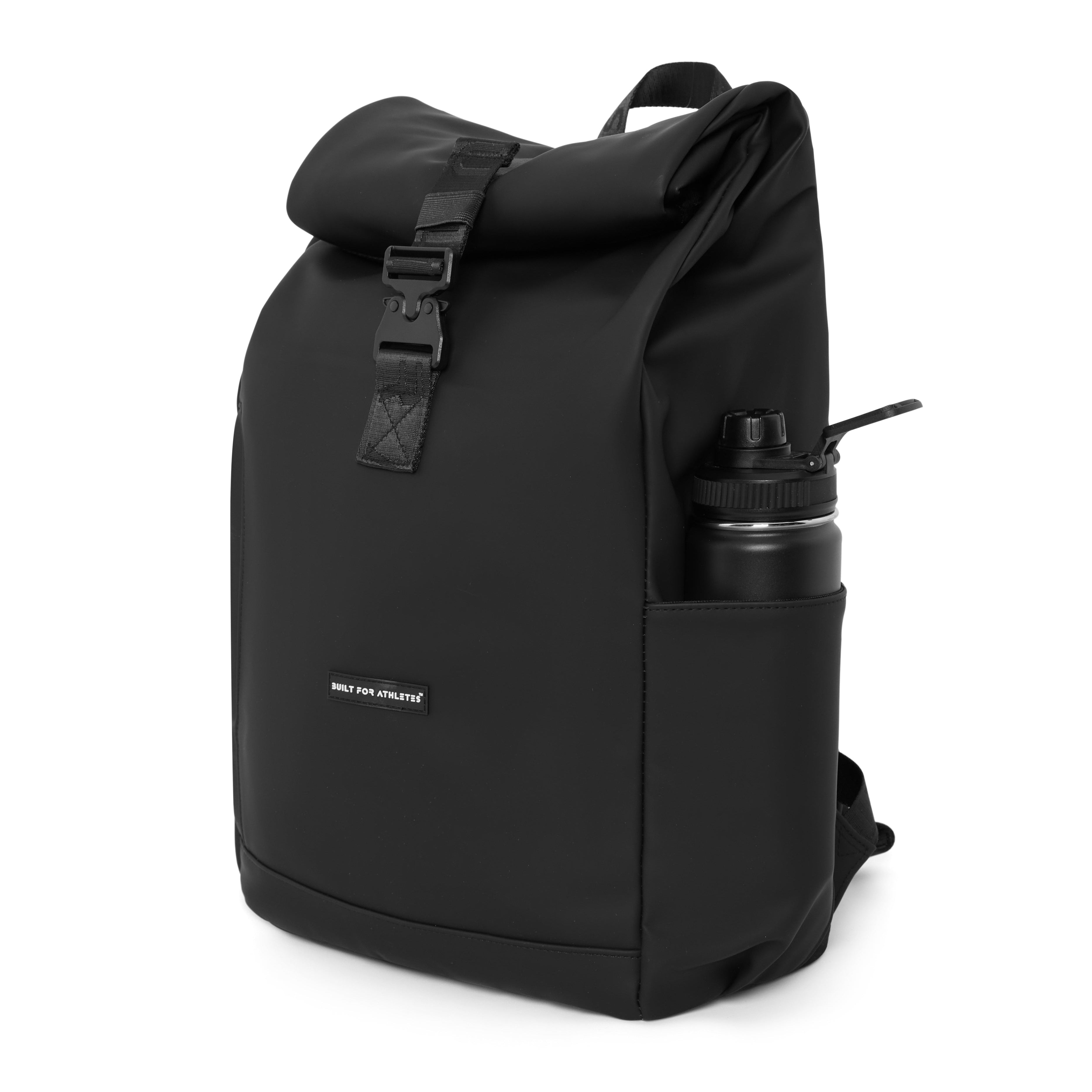 Black Roll Top 22L Backpack