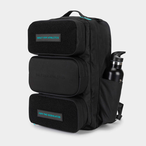 Black & Aqua Hybrid Backpack 35L