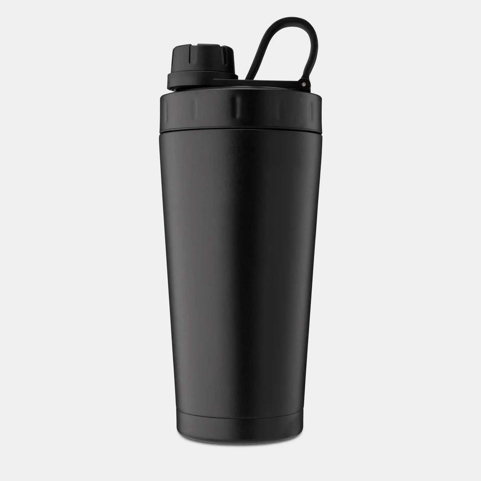Stainless Steel Metal Black Protein Shaker - 600ML