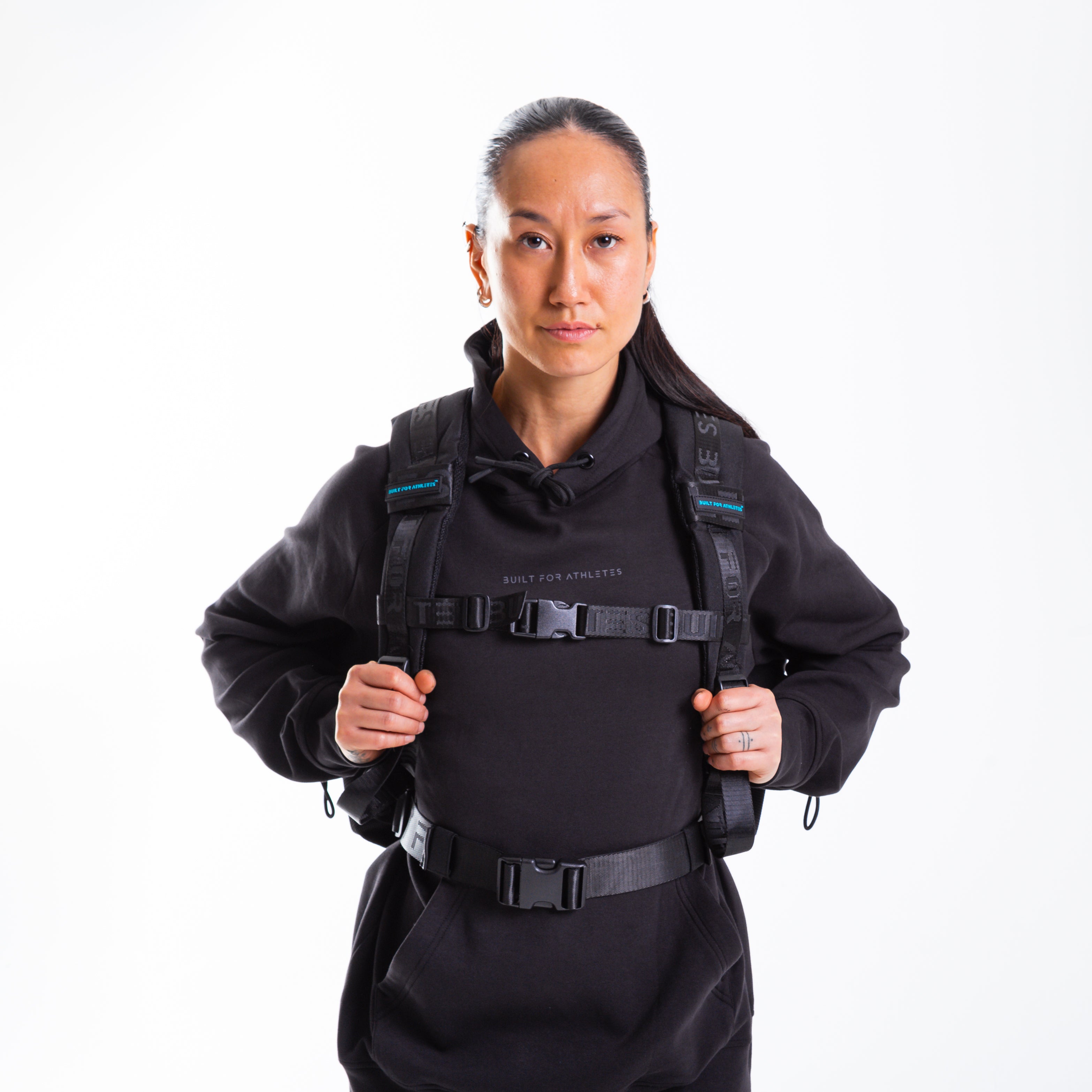 Medium Black & Aqua Gym Rucksack