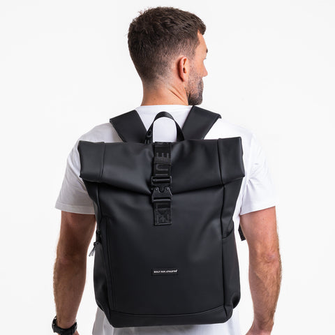 Black Roll Top Backpack