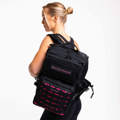 Black & Pink Gym Backpack 25L