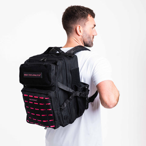 Black & Pink Gym Backpack 25L