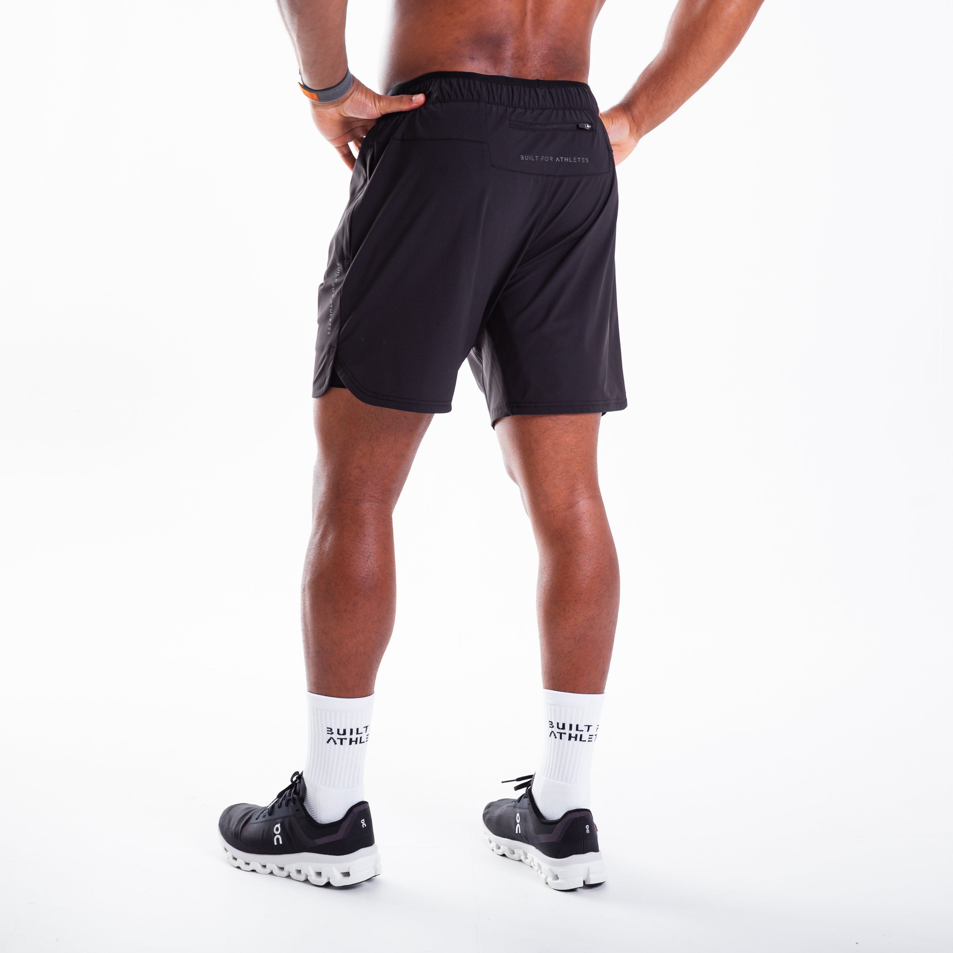 Men's Black 2-in-1 Training Shorts