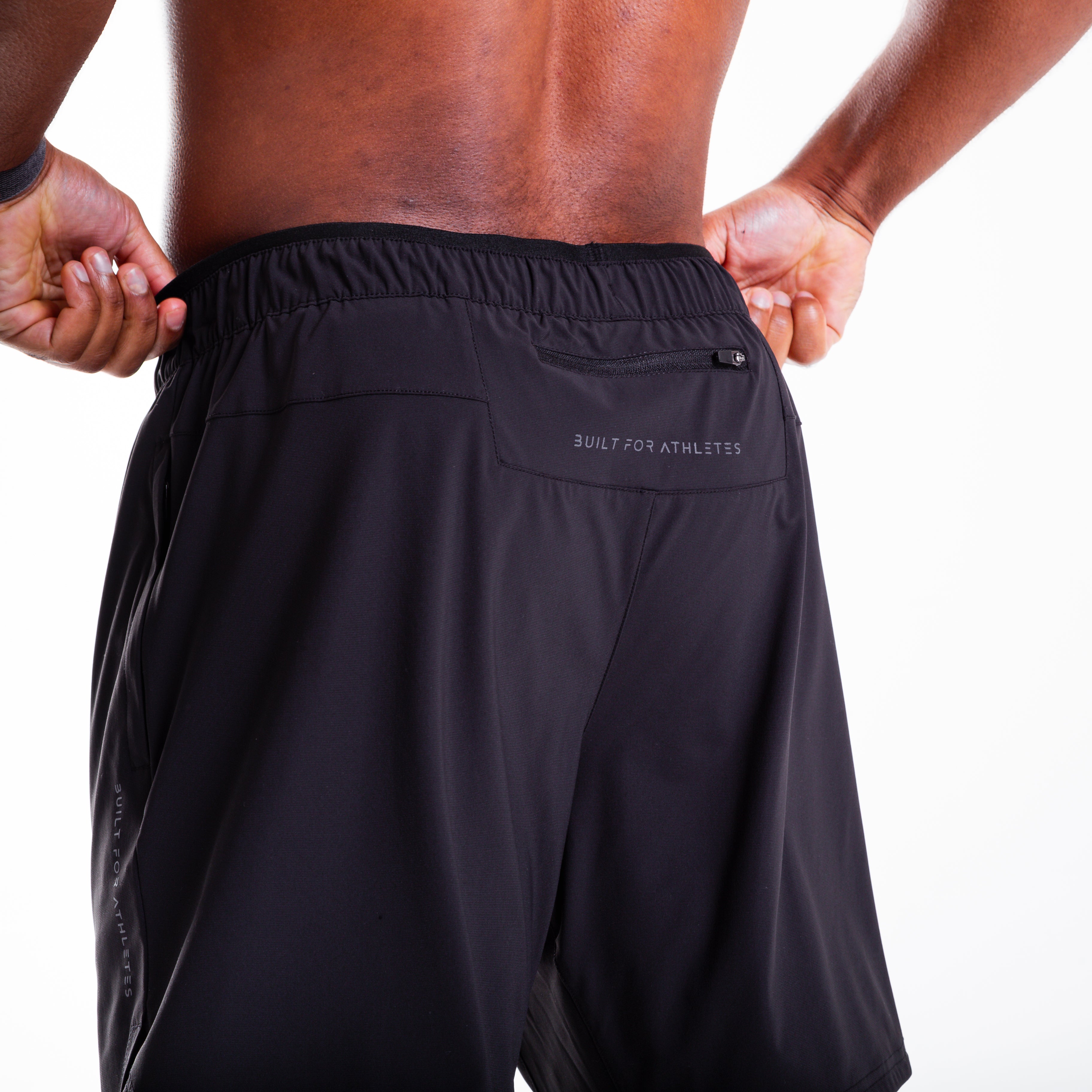 Men's Black 2-in-1 Training Shorts