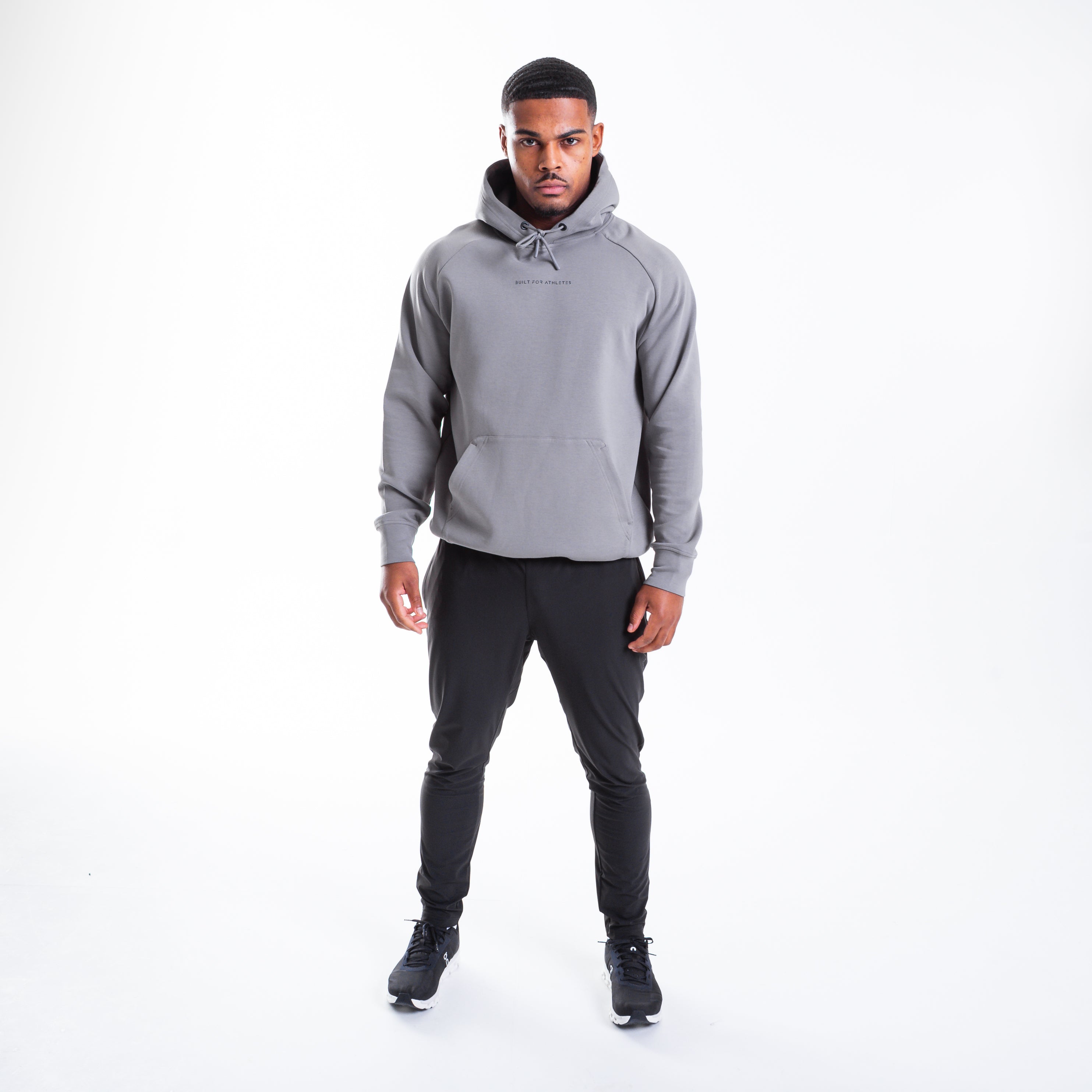 Men's Concrete Hoodie and Black Training Jogger – Built for Athletes™