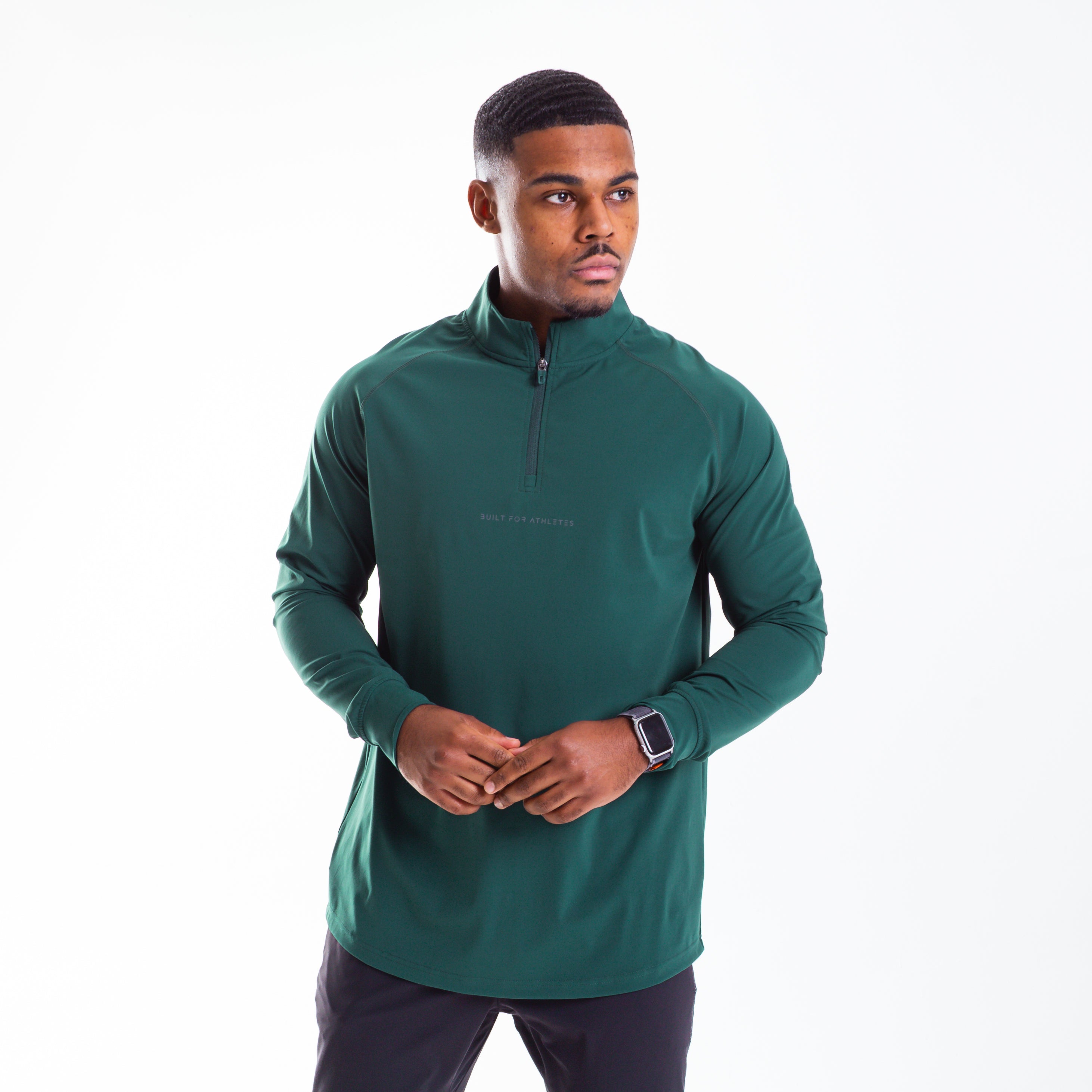 Men's Forest Green 1/4 Zip Pullover