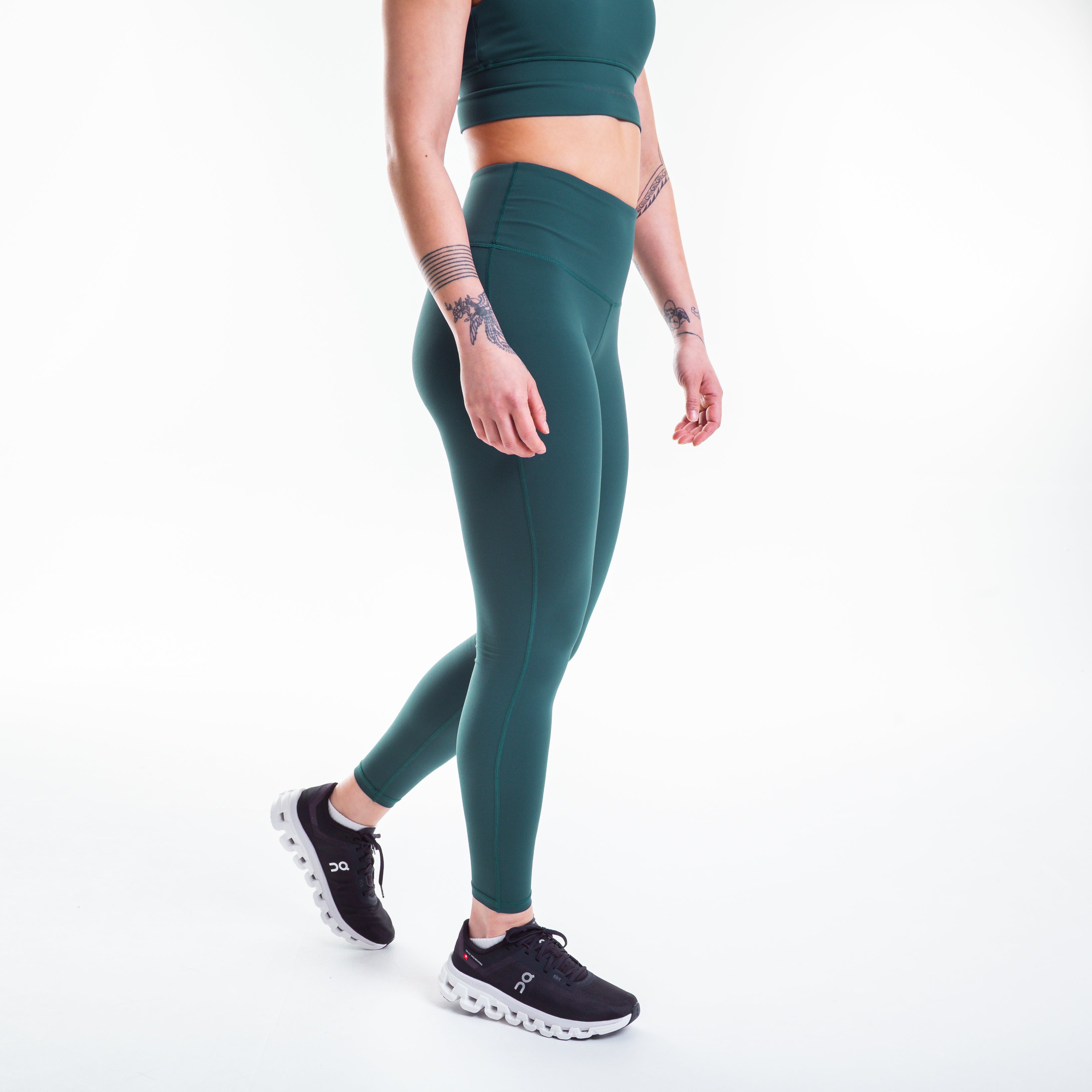 Women's Forest Green Training Leggings