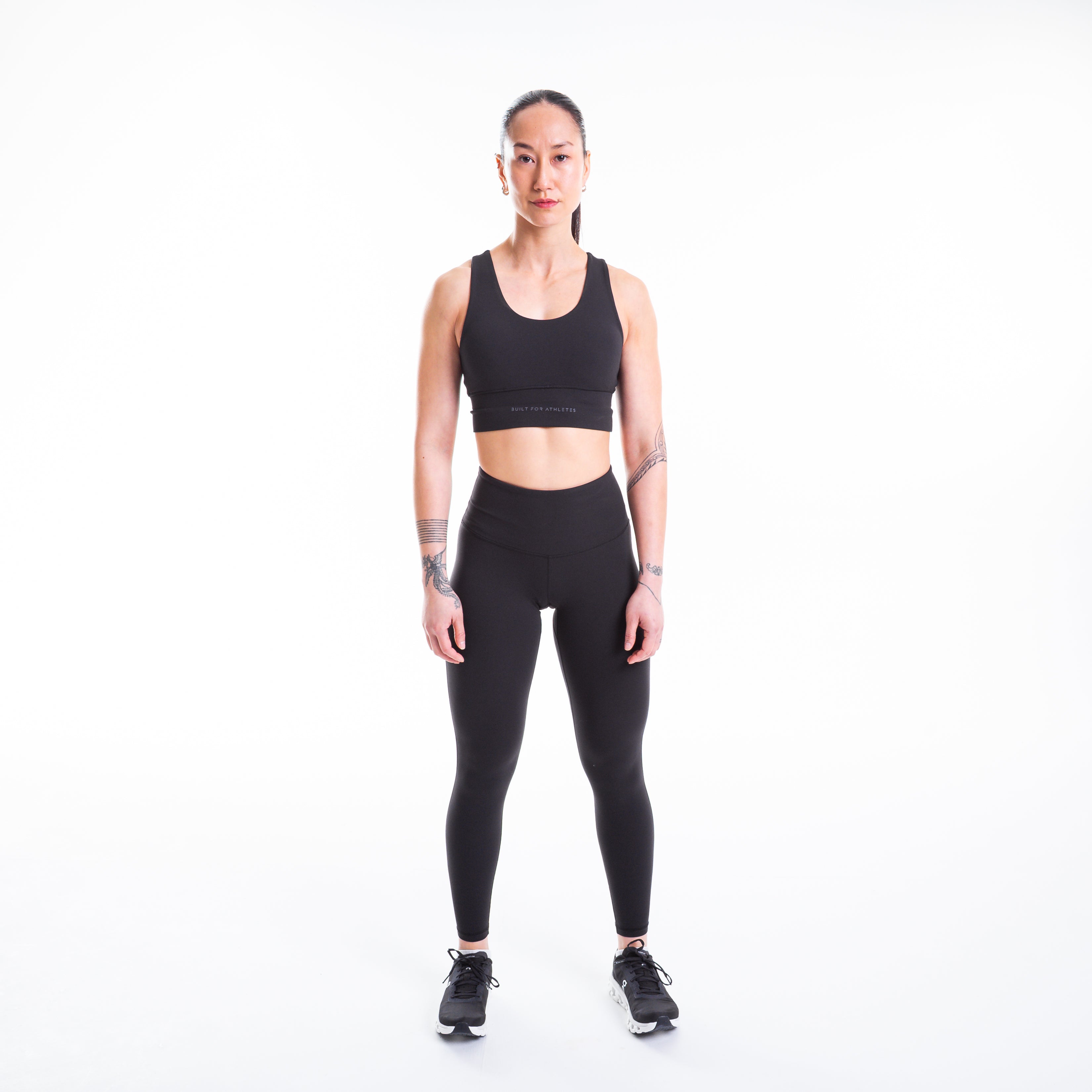 Women's Black Sports Bra and Training Leggings - Main Image