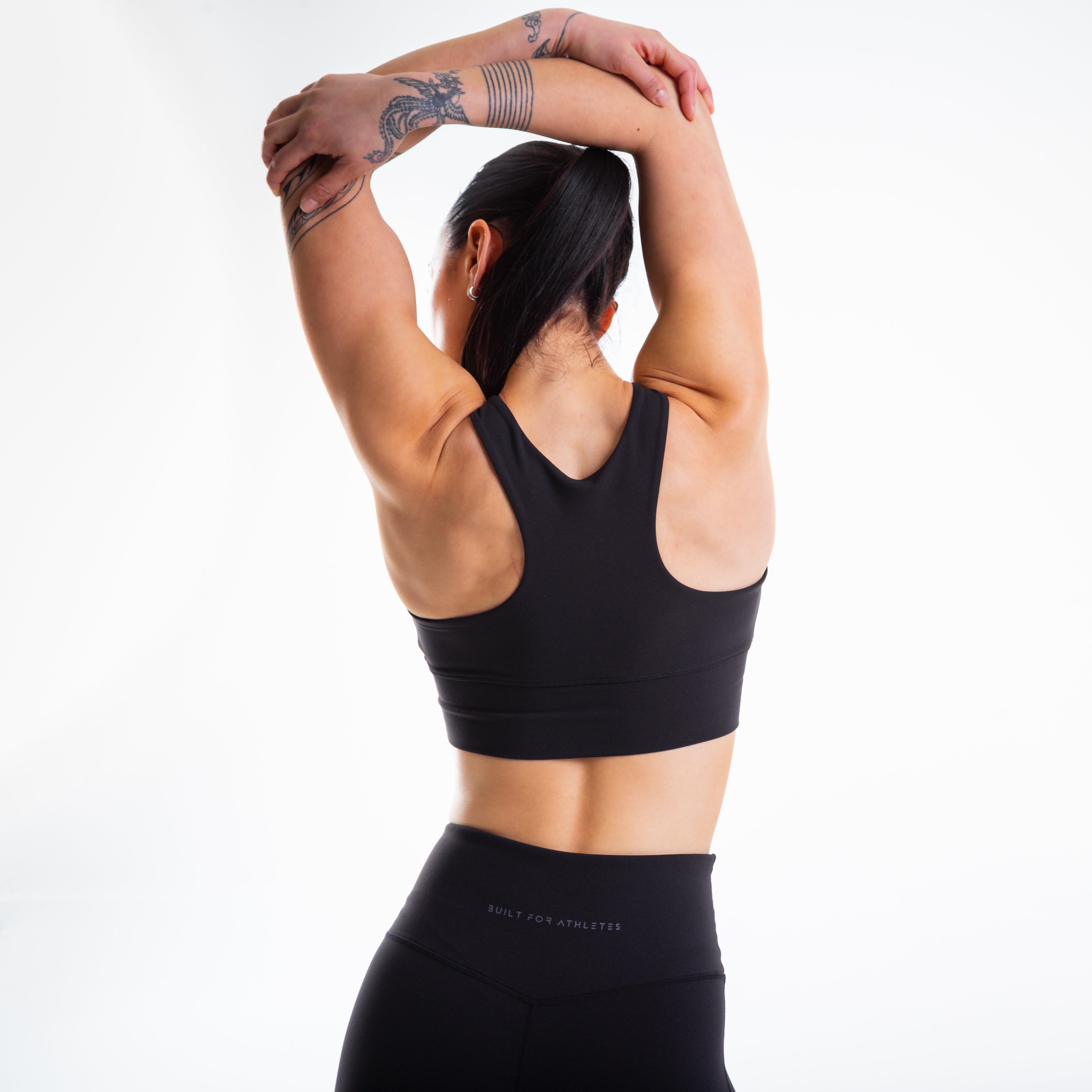Women's Black Sports Bra and Training Leggings