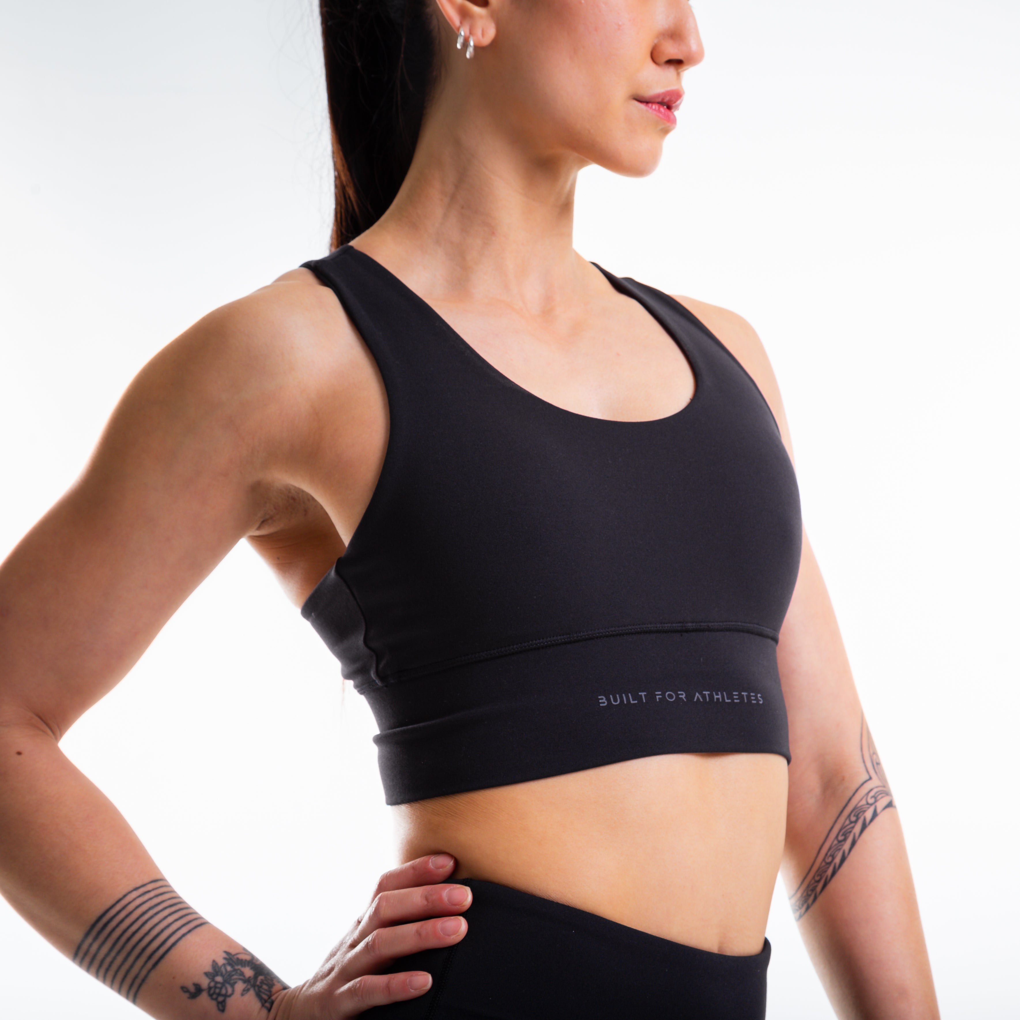 Women's Black Sports Bra and Training Leggings