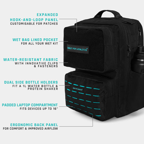 Black & Aqua Training Backpack