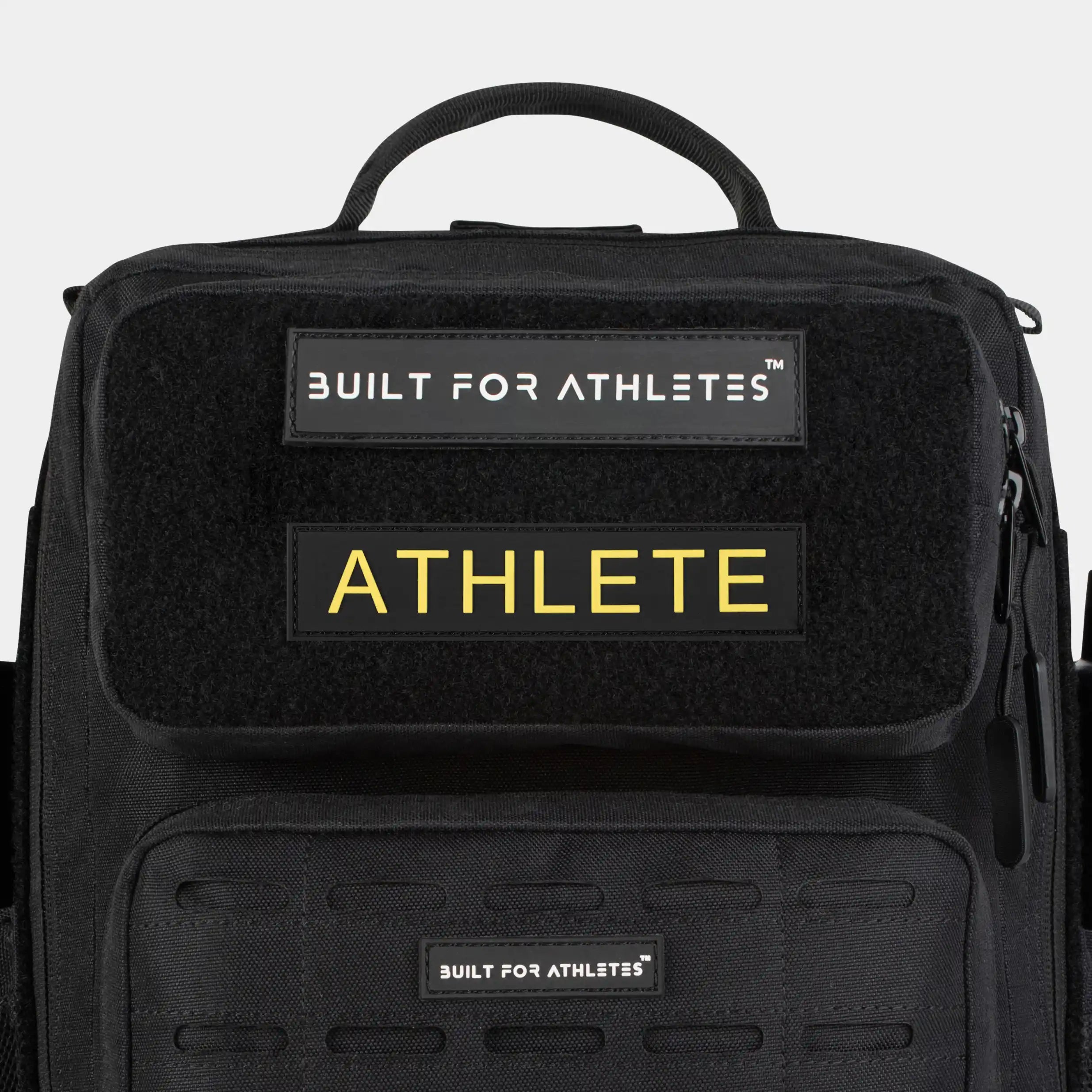 Built for Athletes Patches Yellow Text Black Back Athlete Patch