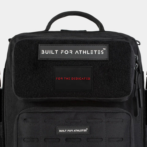 Built for Athletes Patches Red Text Black Back For The Dedicated Patches