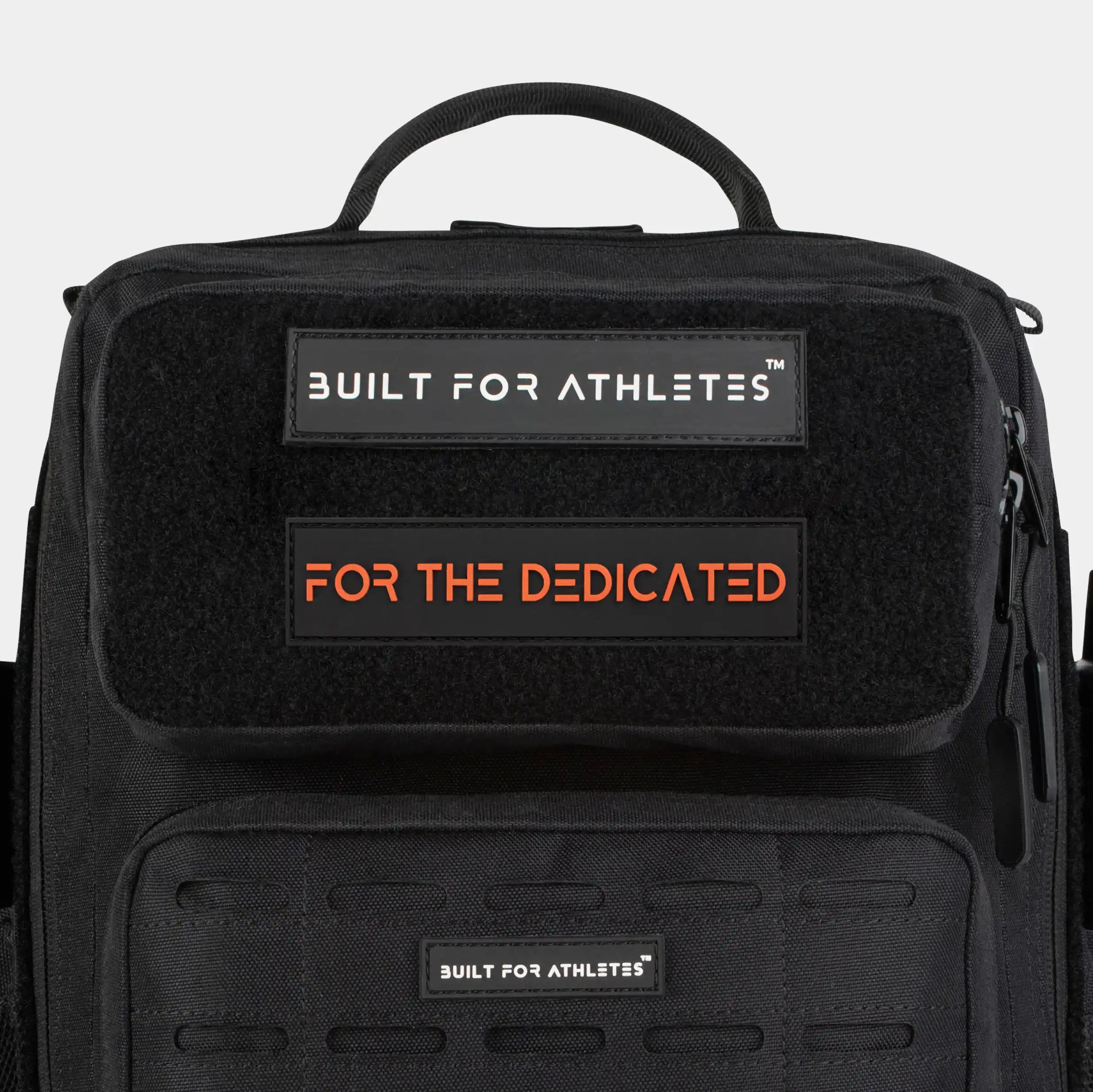 Built for Athletes Patches Orange Text Black Back For The Dedicated Patches