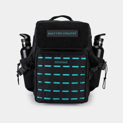 Sac à dos de sport moyen noir et aqua