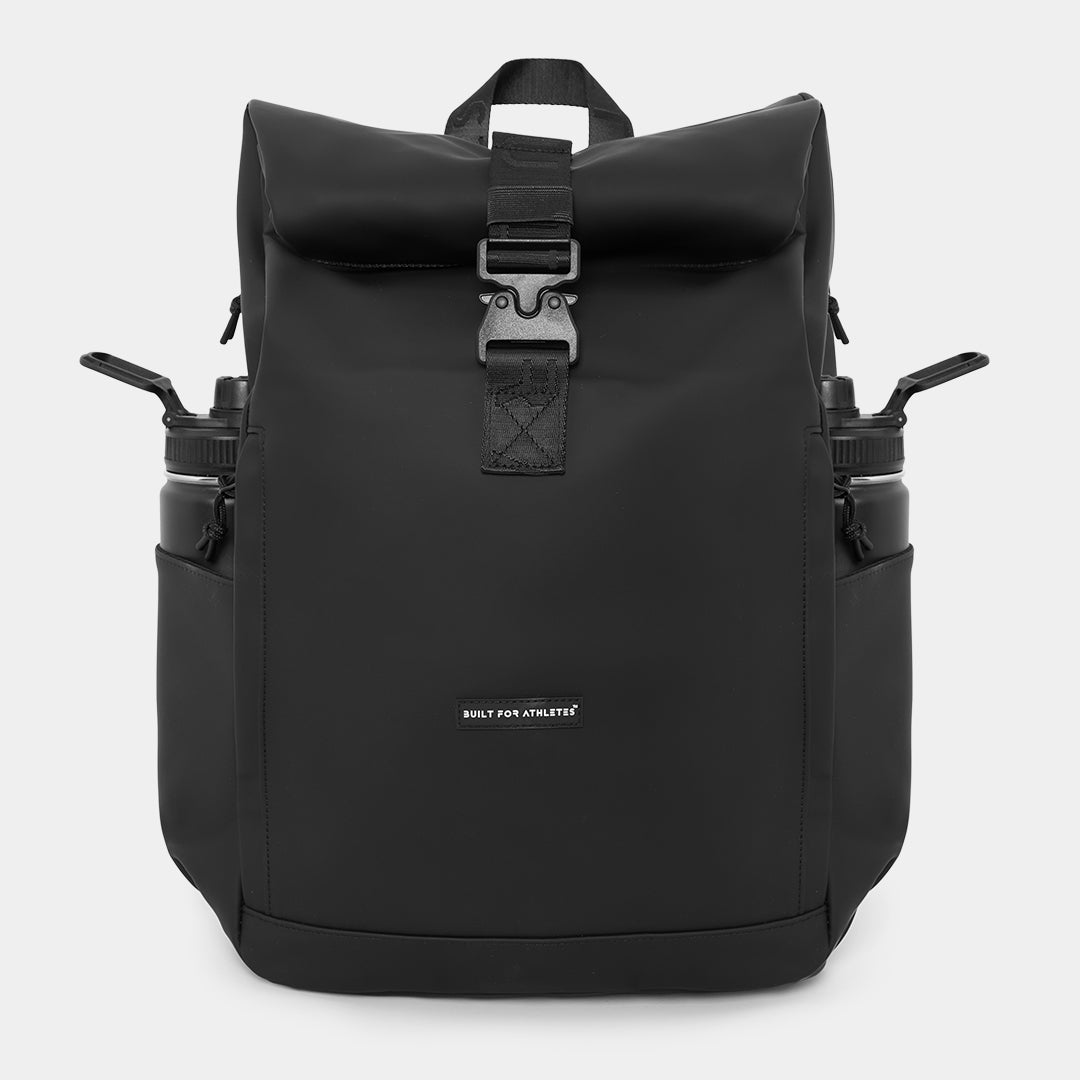 Black Roll Top Backpack 22L