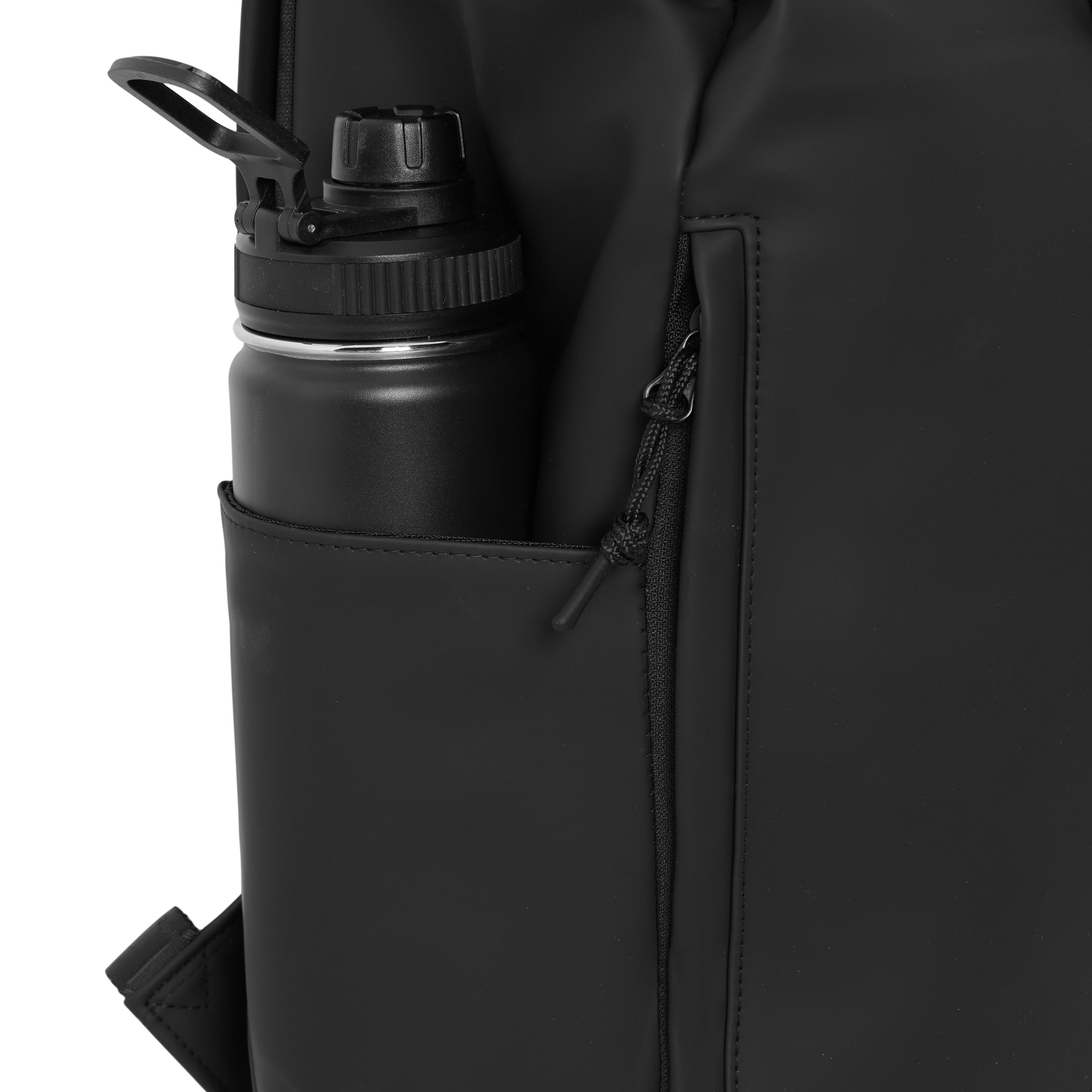 Black Roll Top 22L Backpack