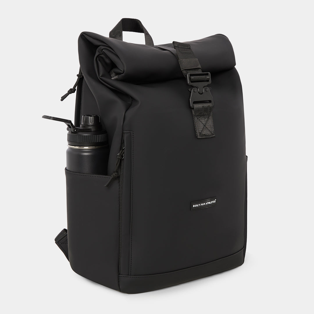 Black Roll Top Backpack 22L