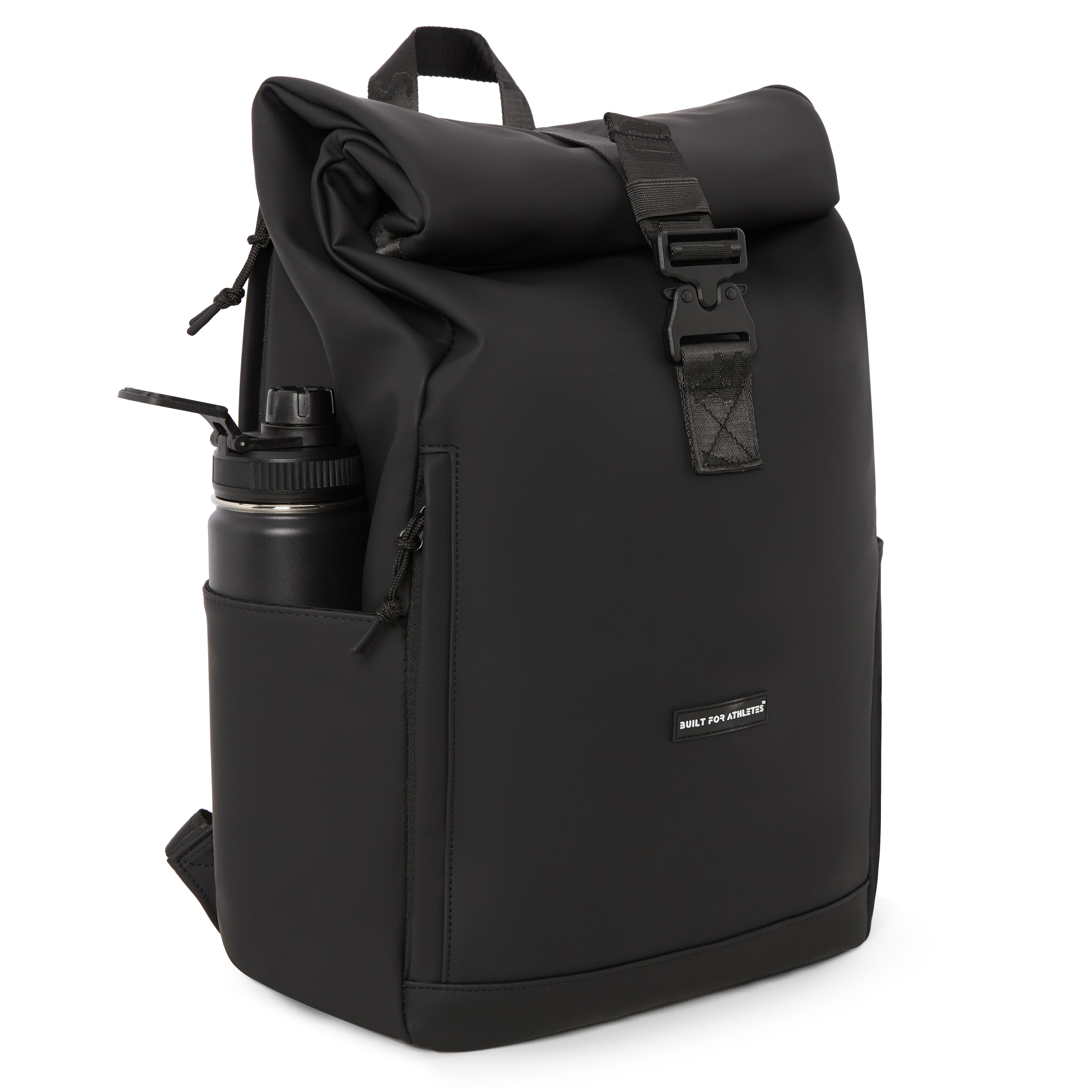 Black Roll Top 22L Backpack