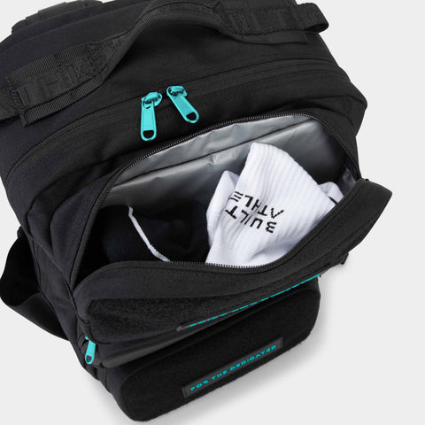 Black & Aqua Hybrid Backpack 35L