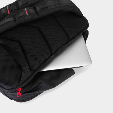 Black & Red Hybrid Backpack 35L