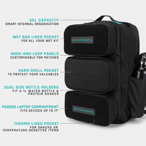 Sac à dos hybride noir et turquoise