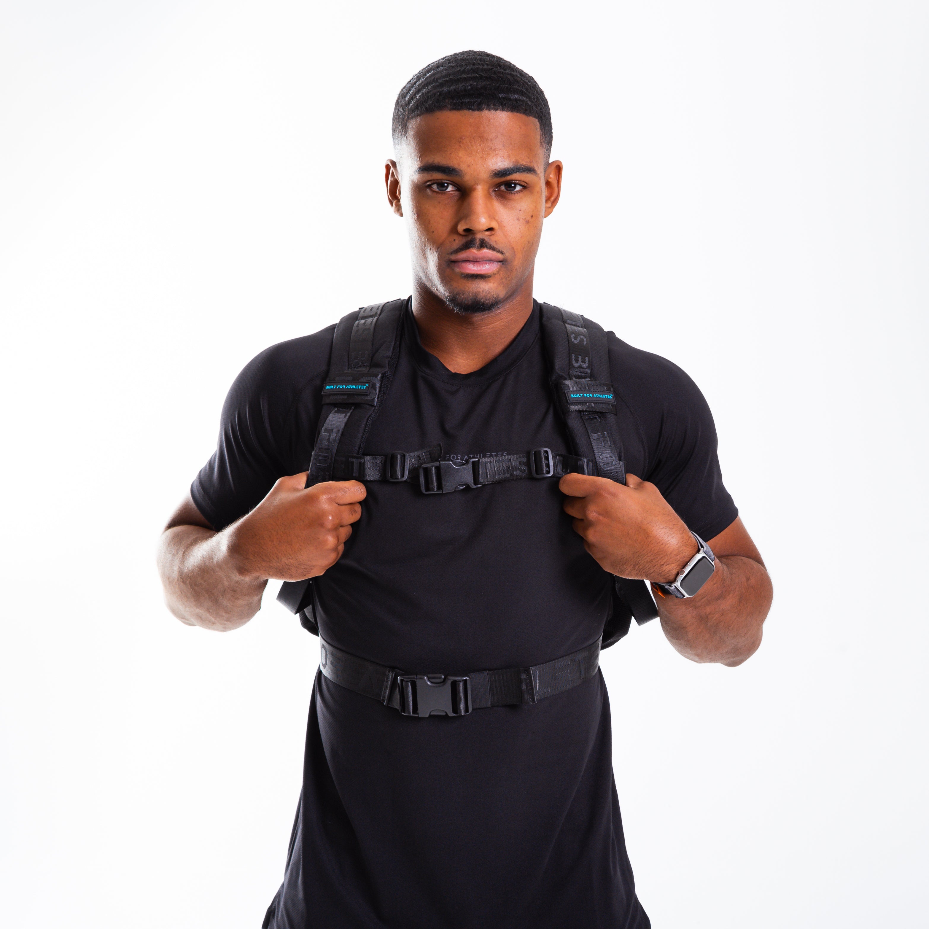 BUILT FOR ATHLETES バックパック ブラック Medium Black & Aqua 25L Gym Backpack – Built for Athletes™