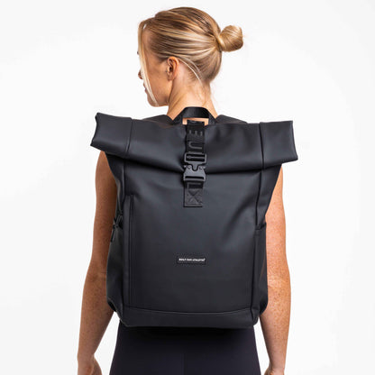 Black Roll Top 22L Backpack