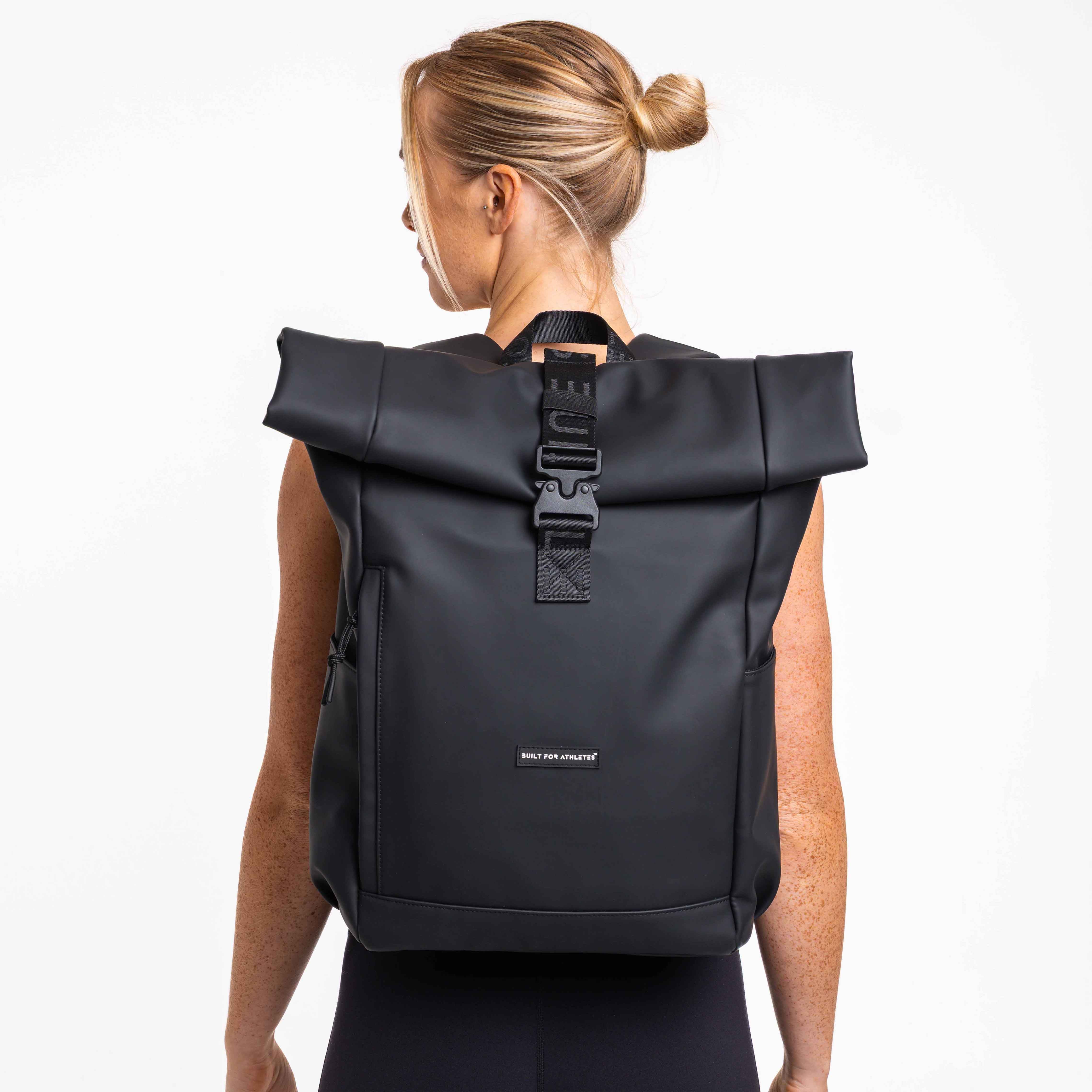 Black Roll Top 22L Backpack