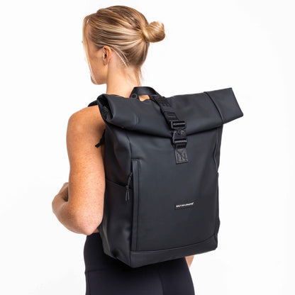 Black Roll Top 22L Backpack