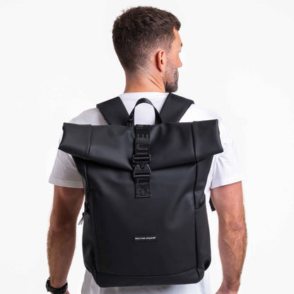Black Roll Top 22L Backpack
