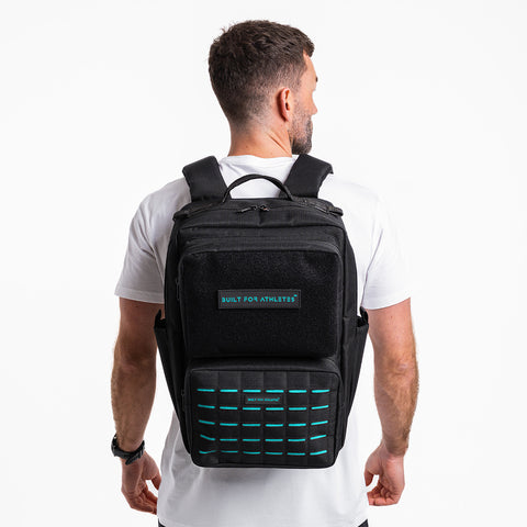 Sac à dos d'entraînement noir et bleu turquoise