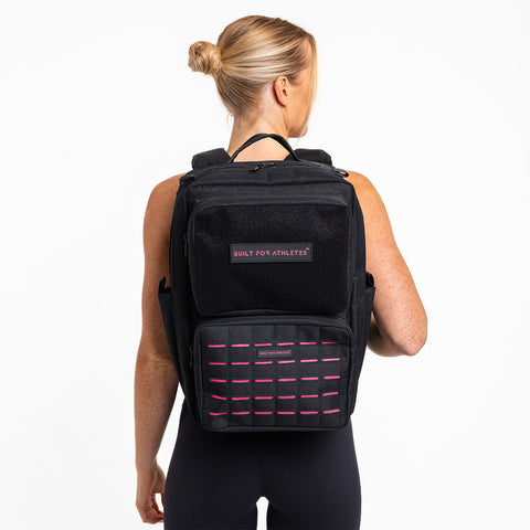 Sac à dos d'entraînement noir et rose
