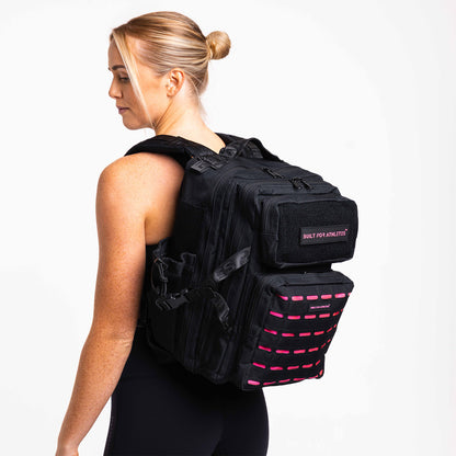 Medium Black & Pink 25L Gym Backpack