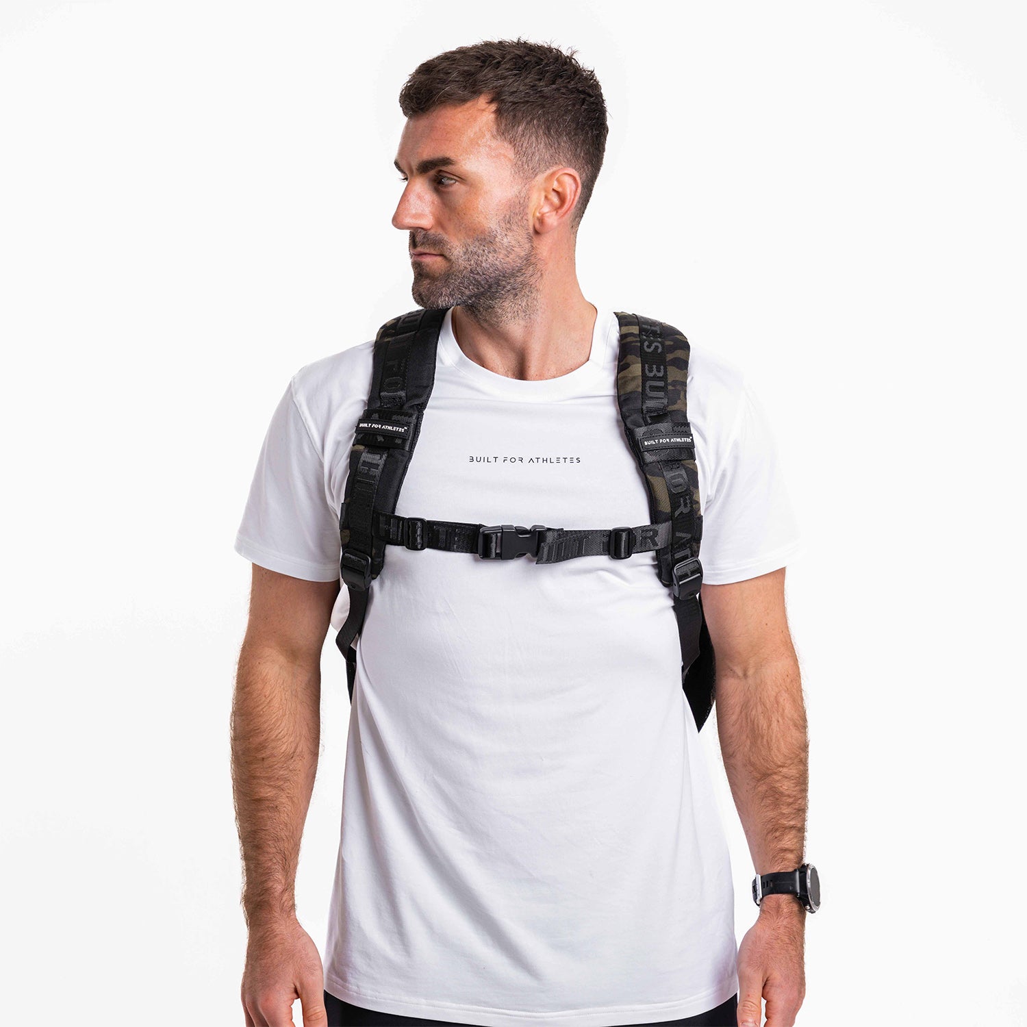 Large Black Camo 45L Gym Backpack