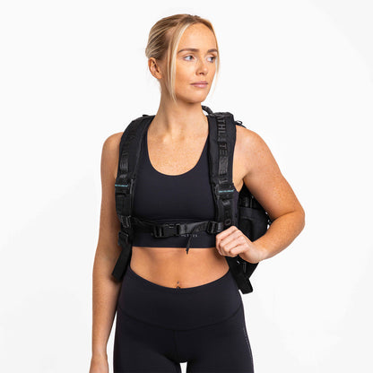 Large Black & Aqua 45L Gym Backpack