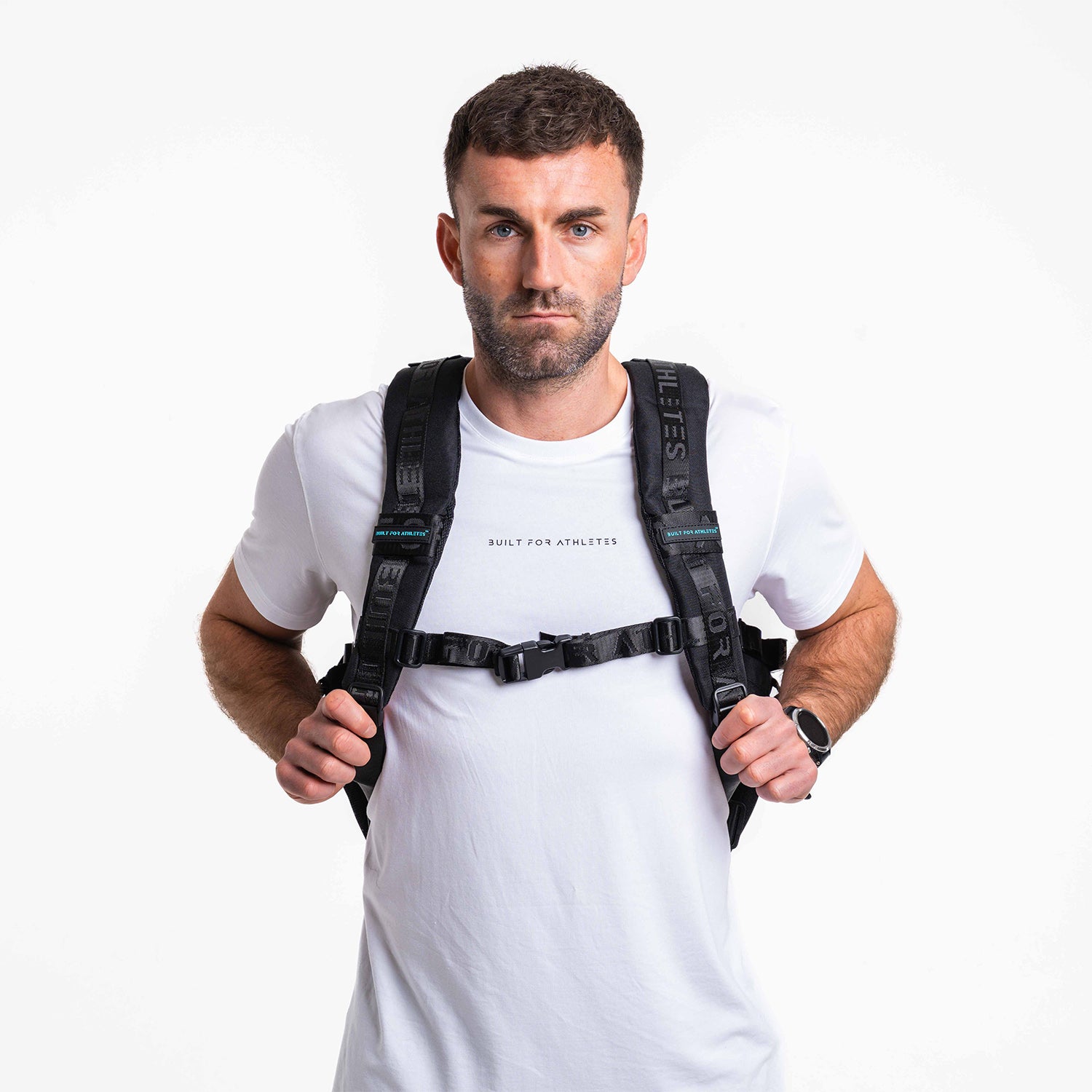 Large Black & Aqua 45L Gym Backpack – Built for Athletes™