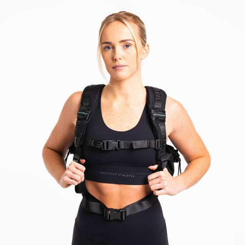 Black & Aqua Gym Backpack 25L