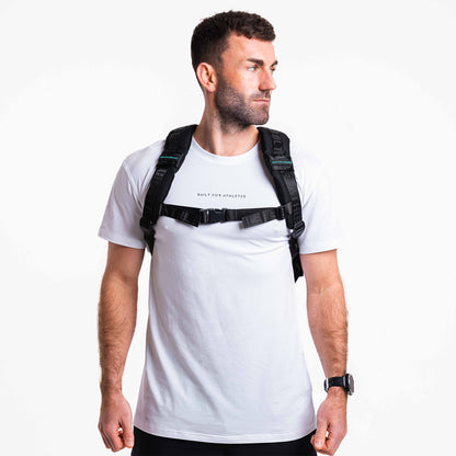 Medium Black & Aqua 25L Gym Backpack