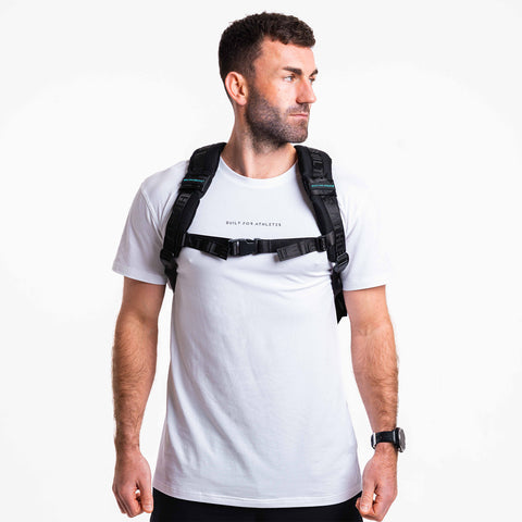 Black & Aqua Gym Backpack 25L
