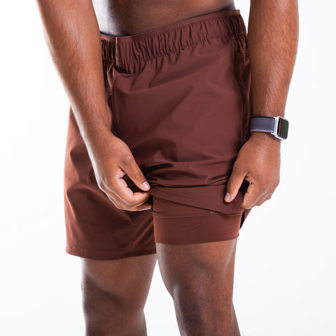 Short d'entraînement 2 en 1 pour hommes