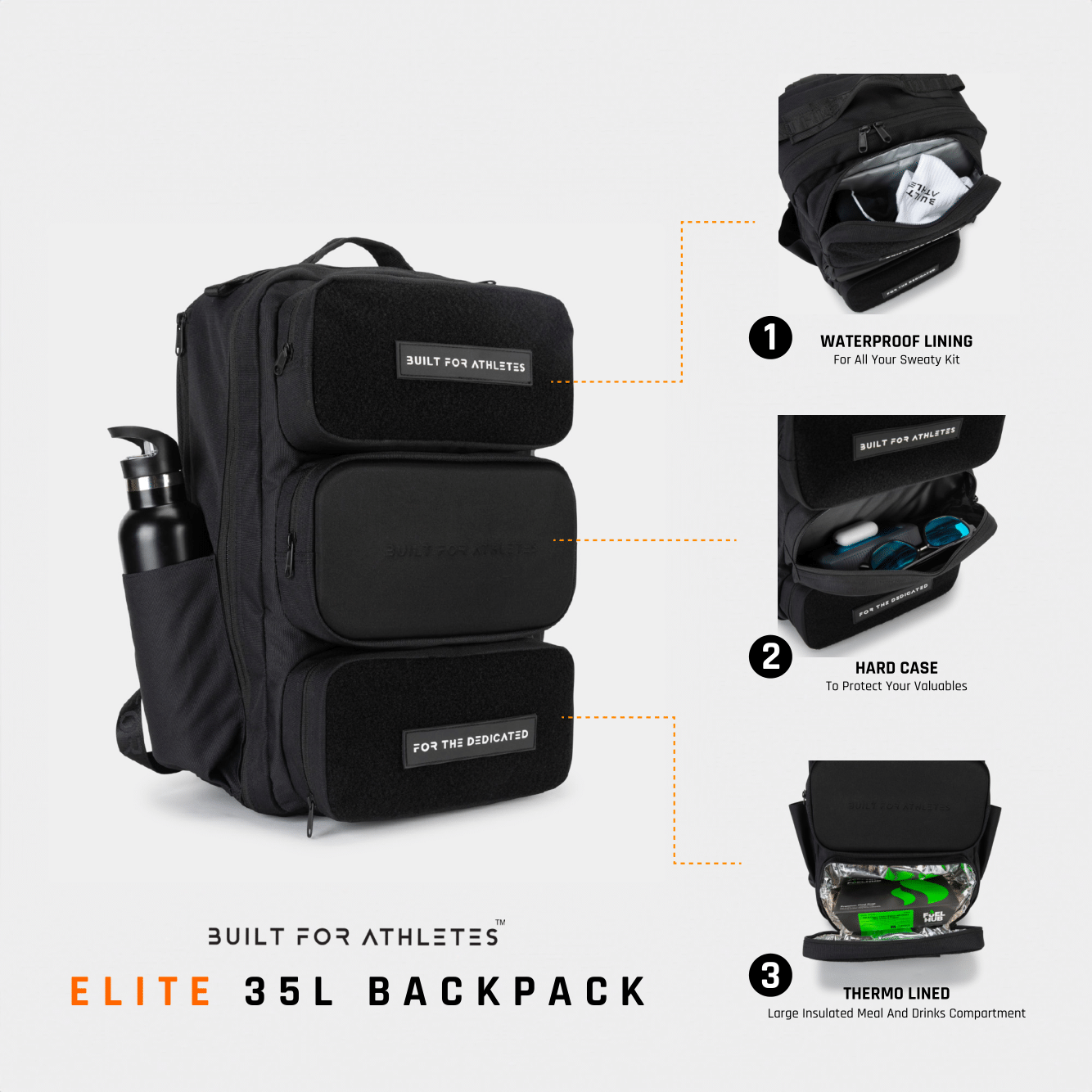 Black 35L Elite Backpack