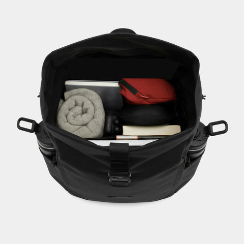 Black Roll Top Backpack 22L
