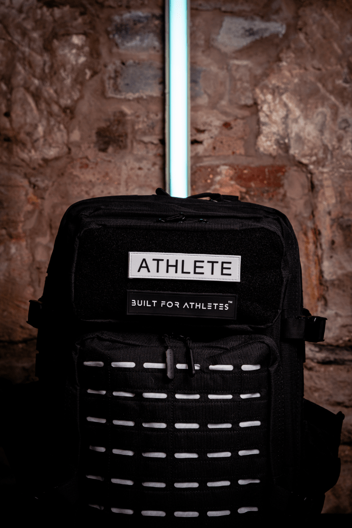 Built for Athletes Patches Black Text White Back Athlete Patch