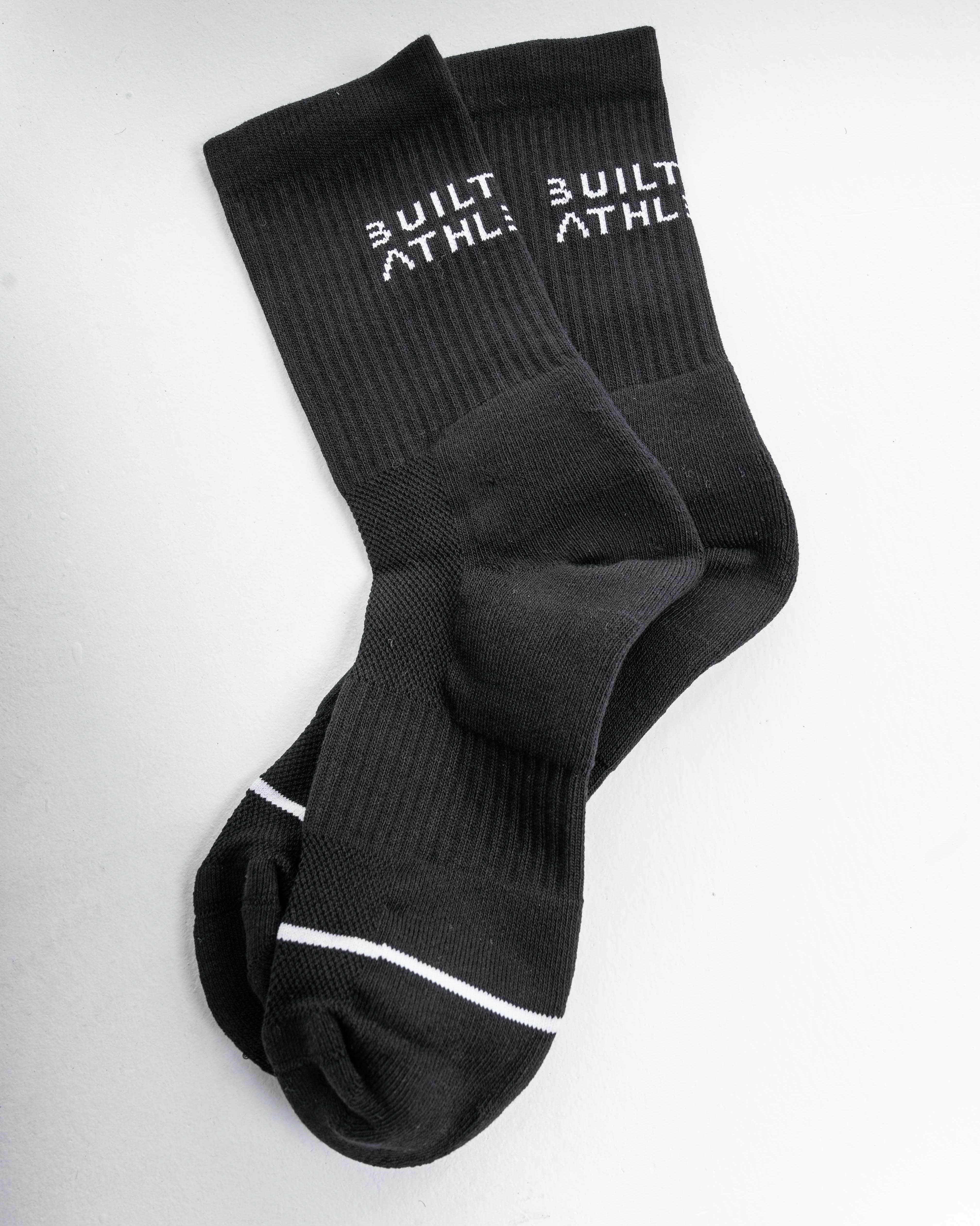 Built For Athletes Socks Black / 4-7 Black Crew Training Sock