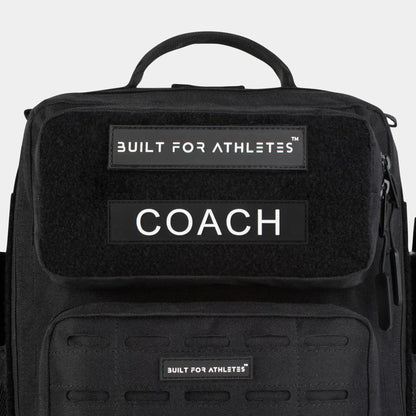 Built for Athletes Patches White Text Black Back Coach Patch